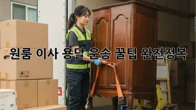 원룸 이사, 용달 운송 꿀팁 완전정복!