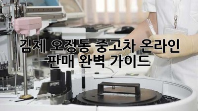 김제 오정동 중고차 온라인 판매 완벽 가이드