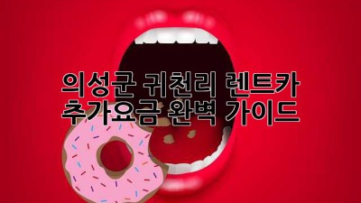 의성군 귀천리 렌트카 추가요금 완벽 가이드